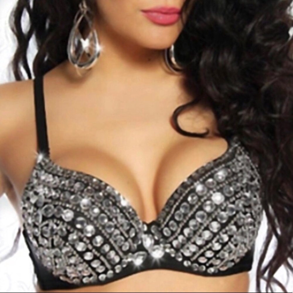 💎 Gorgeous Crystal Rhinestone Diamond Bra💎 - Picture 2 of 9